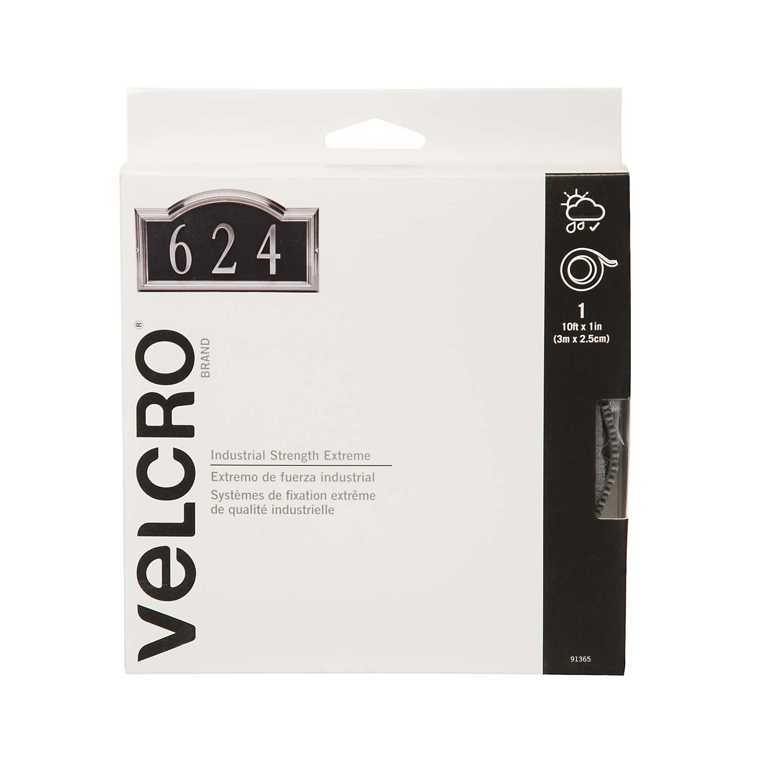 Velcro Brand Industrial Strength Extreme Hook & Loop Fastener 10 ft L-Case of 12 
