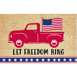 Rockport Premium Americana 18 in. W X 28 in. L Multicolored Freedom Ring with Red Truck Coir Door Ma