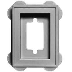 Builders Edge 6 in. H X 1 in. L Prefinished Gray Vinyl Mini Mounting Block