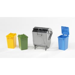 Bruder Trash Bin Set Toy Multicolored 4 pc