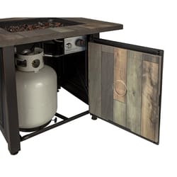 Endless Summer Burlington 30 in. W Steel Burlington Square Propane Fire Table