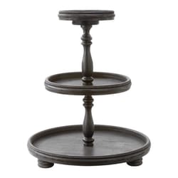 Tripar Black Wood Traditional 3 Tier Server 18.25 in. D 1 pk