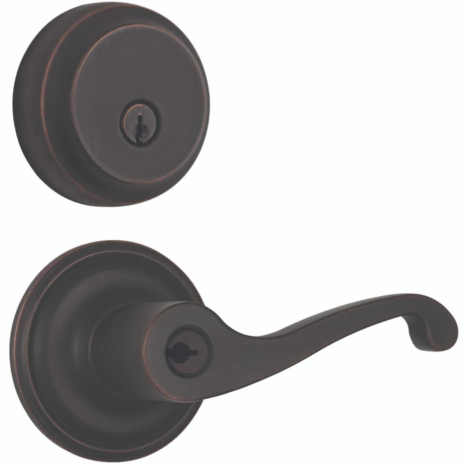 Brinks Glenshaw Oil Rubbed Bronze Entry Lever And Deadbolt