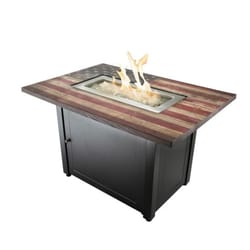 Endless Summer The Americana 40 in. W Steel American Flag Square Propane Fire Table