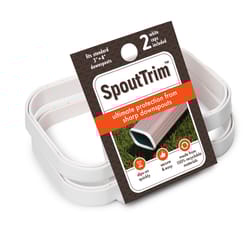 SpoutTrim 3 in. H X 4 in. W X 4 in. L White Plastic A Gutter End Cap