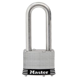 Master Lock 4-3/8 in. H X 2 in. W Laminated Steel 4-Pin Tumbler Weather-Resistant Padlock