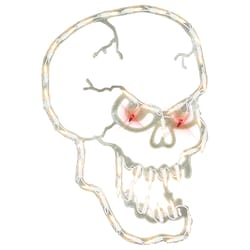 IG Design 17.50 in. Prelit Skull Silhouette Halloween Decor