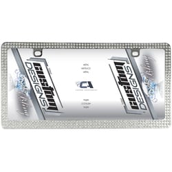 Custom Accessories Silver Metal License Plate Frame