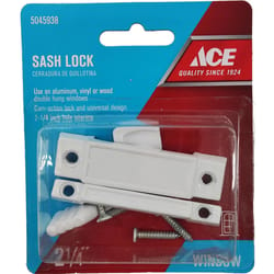 Ace White Die-Cast Zinc Sash Lock 1 pk