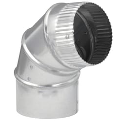 Imperial 4 in. D X 4 in. D Adjustable 90 deg Galvanized Steel Furnace Pipe Elbow