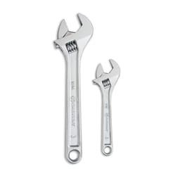 Crescent Metric and SAE Adjustable Wrench Set 6 and 10 in. L 2 pc