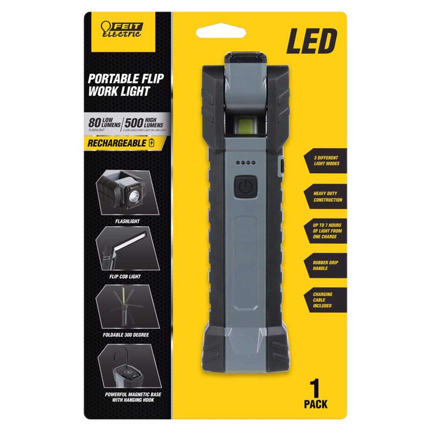 Feit 500 lm LED Rechargeable Handheld Work Light Ace Hardware