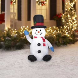 Gemmy Christmas Inflatable Snowman with Tall Top Hat 48 in. Inflatable