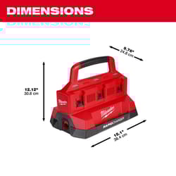 Milwaukee M18 PACKOUT 18 V 6-Port Battery Rapid Charger 1 pc