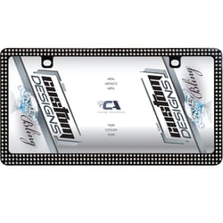 Custom Accessories Black Metal License Plate Frame