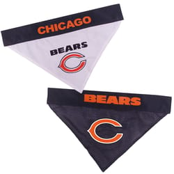 Pets First Black/White Chicago Bears Cotton/Nylon Dog Collar Bandana Small/Medium