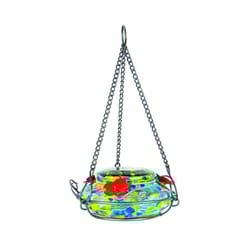 Nature's Way Hummingbird 16 oz Glass/Metal Illuminated Nectar Bird Feeder 3 ports