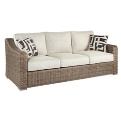 Signature Design by Ashley Beachcroft Brown Aluminum Frame Relaxer Sofa Beige