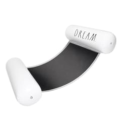 CocoNut Float Rae Dunn Black/White PVC/Vinyl Inflatable Hammock Pool Floating Lounger