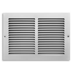 Tru Aire 8 in. H X 12 in. W 1-Way Powder Coat White Steel Return Air Grille