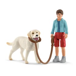 Schleich Farm World Walking w/Labrador Retriever Toy Multicolored