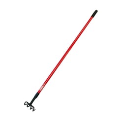 Bully Tools 4 Tine Steel Hand Cultivator 58 in. Fiberglass Handle