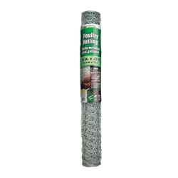 YardGard 24 in. H X 25 ft. L Galvanized Steel Poultry Netting Silver