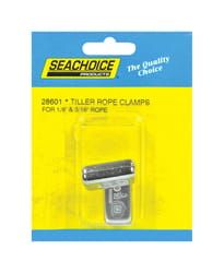 Seachoice Chrome-Plated Zinc 1-1/4 in. L X 11/16 in. W Tiller Rope Clamps 2 pk