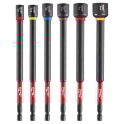 Milwaukee 1.37 in. L Steel Magnetic Nut Setter Set 6 pc