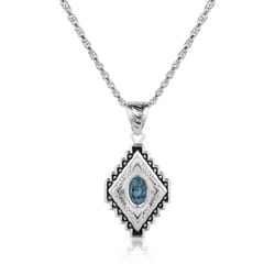 Montana Silversmiths Women's Diamond of the West Turquoise Silver Necklace Water Resistant