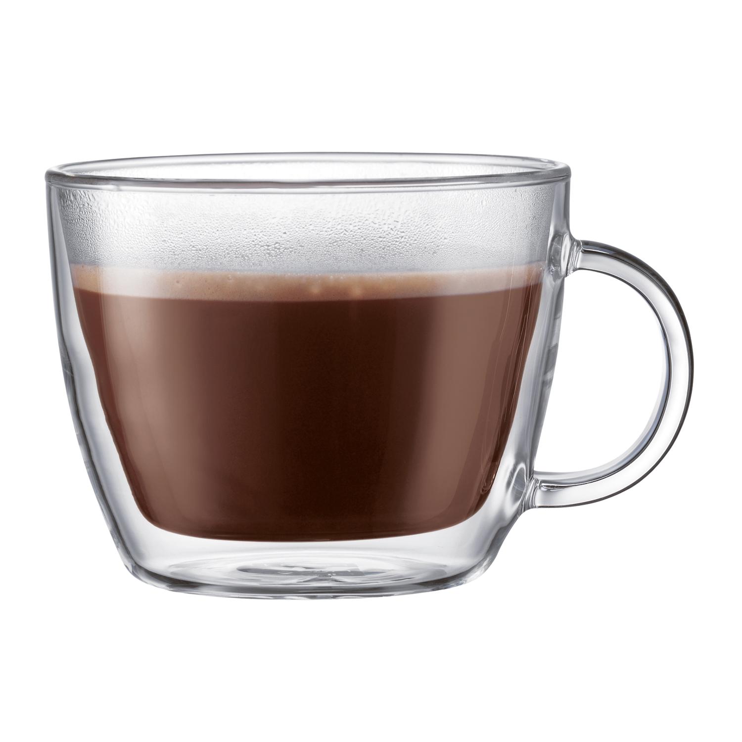 Bodum Clear Borosilicate Glass Contemporary Mug 5.5 in. D 2 pk Sansujyuku sansujyuku.com