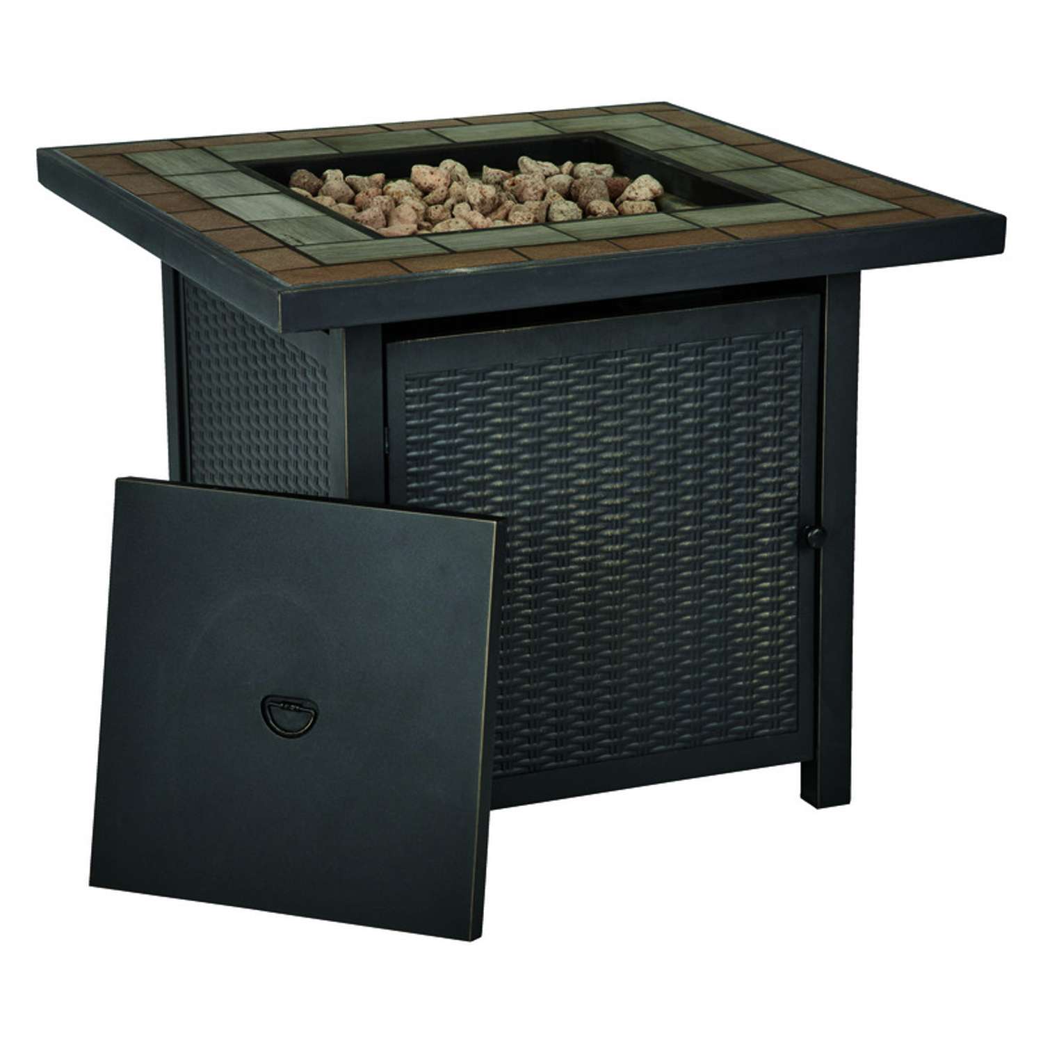 Living Accents 30 in. W Steel Square Propane Fire Pit Ace Hardware