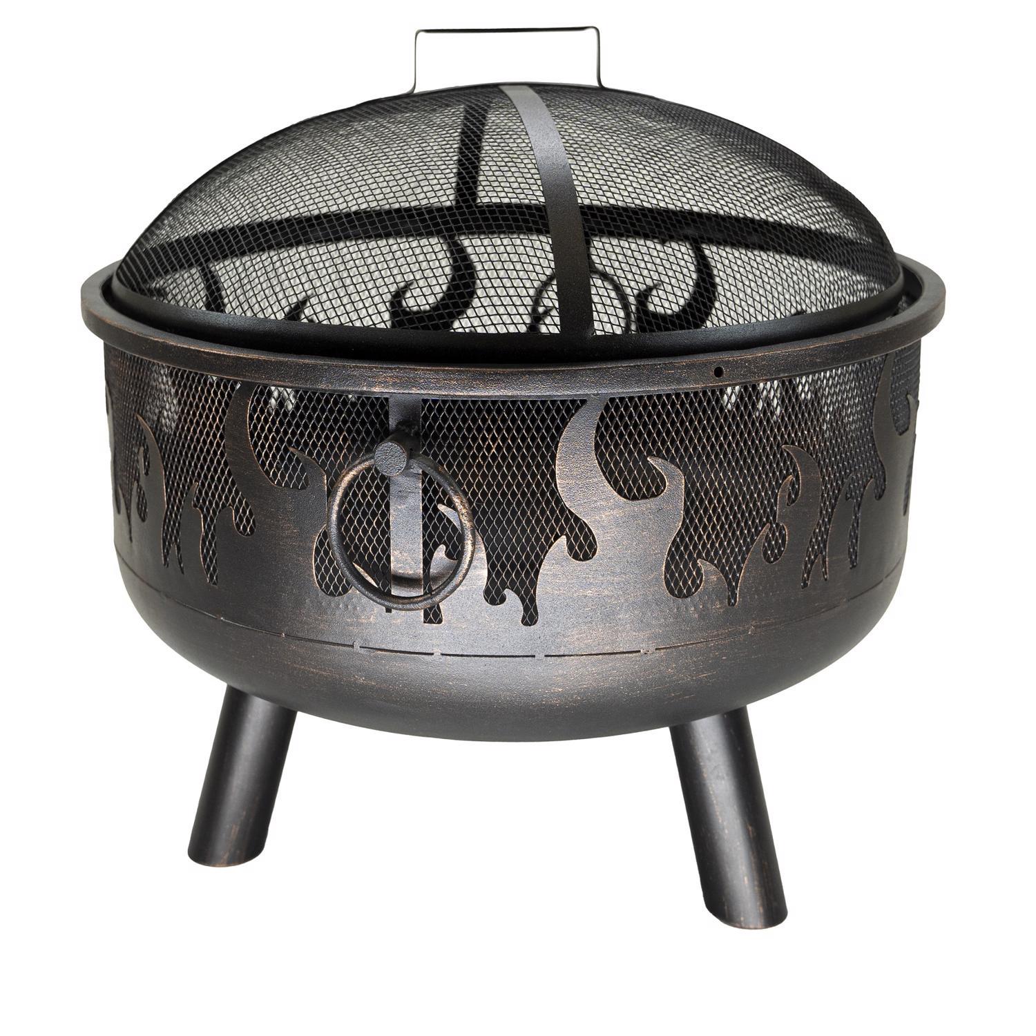 Endless Summer 24.25 in. W Steel Flame Round Wood Fire Pit Sansujyuku sansujyuku.com