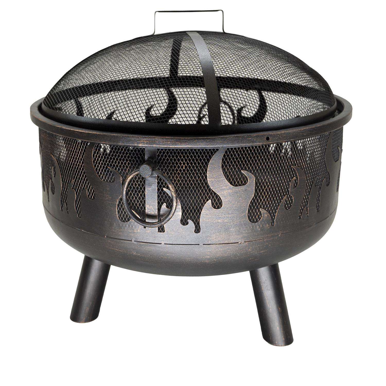 Endless Summer 24.25 in. W Steel Flame Round Wood Fire Pit Ace Hardware