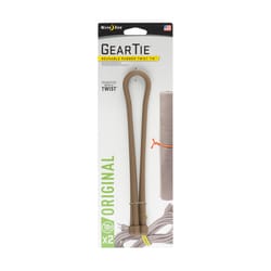 Nite Ize Gear Tie 0.40 in. W X 18 in. L Brown Twist Tie 2 pk