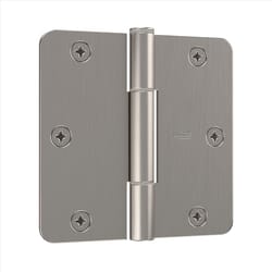 National Hardware 3.5 in. L Satin Nickel Door Hinge 3 pk