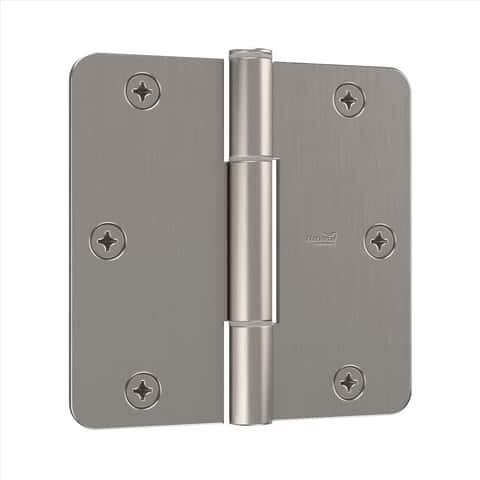 Satin Nickel 3.5 Decorative Interior Ball Tip Door Hinges by