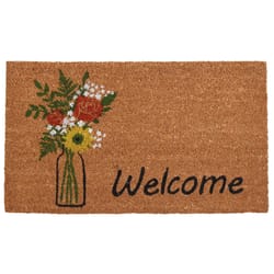 Home & More 1.42 W X 2.42 L Multi-color Summer Bouquet Coir Door Mat