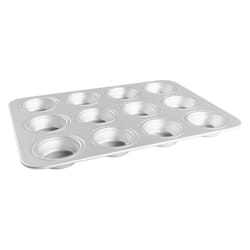 Fat Daddio's ProSeries 11 in. W X 16 in. L Muffin Pan Silver 1 pc