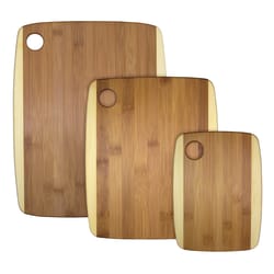 Totally Bamboo 14 in. L X 11 in. W X 0.38 in. Bamboo Cutting Board Set