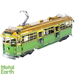 Fascinations Metal Earth Melbourne W-class Tram 3D Model Kit Green/Yellow