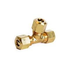 ATC 1/4 in. Compression X 1/4 in. D Compression Yellow Brass Tee