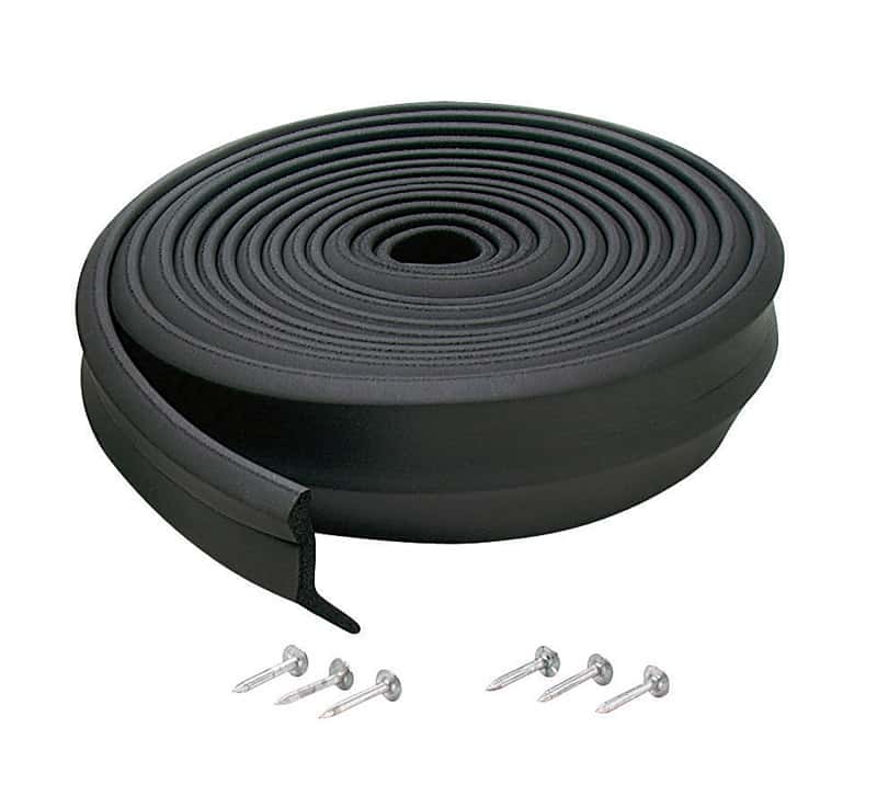 MD Black Rubber Door Set Seal For Garage Doors 16 ft. L X 1 in. Ace