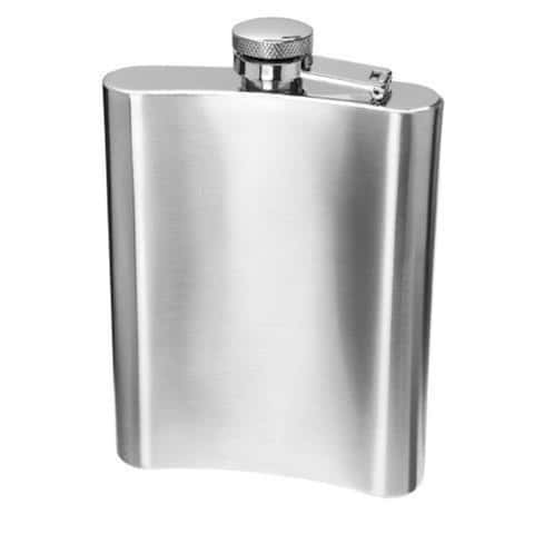 Top Shelf Flasks 6 Piece Upgraded Hip Flasks, 6 oz.