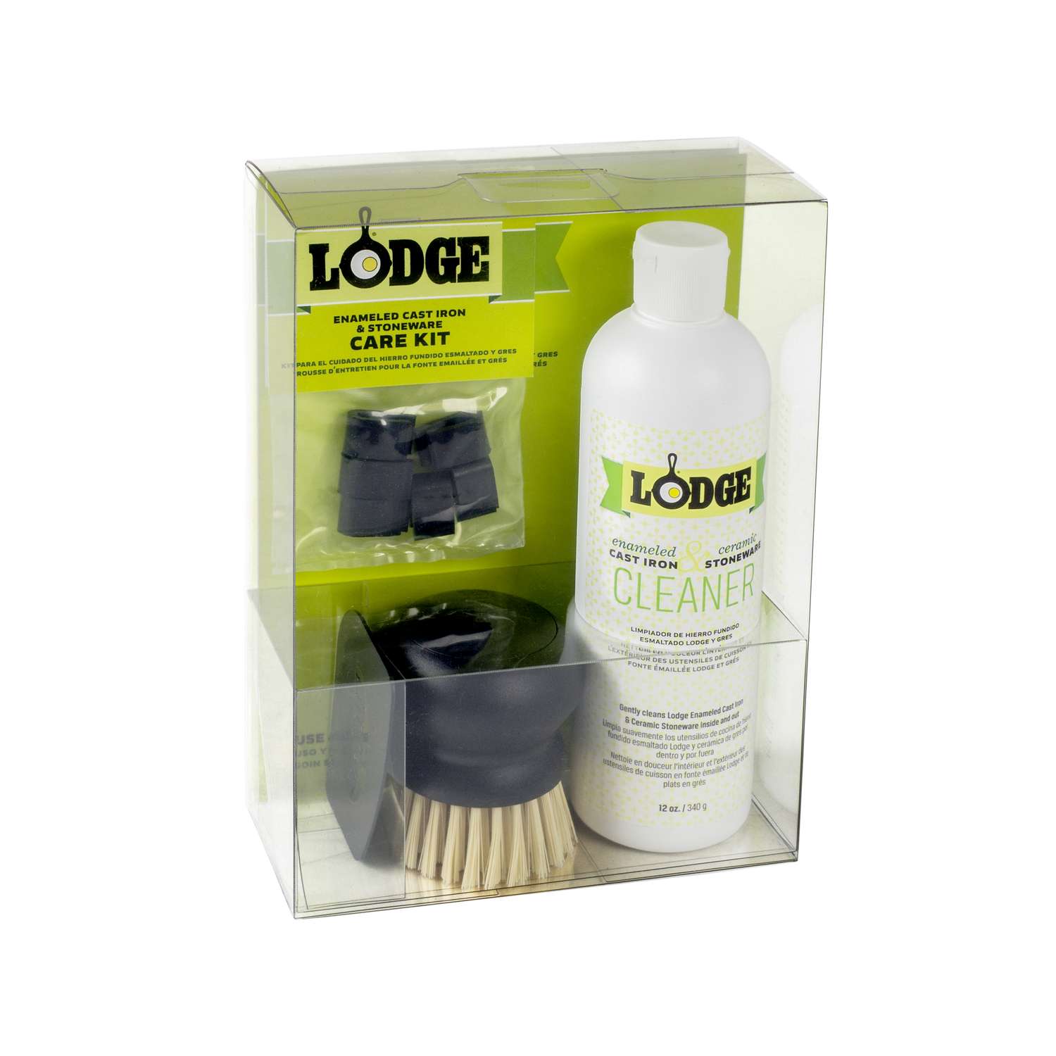 Lodge Enameled Cast Iron & Ceramic Stoneware Care Kit, White, 12 oz