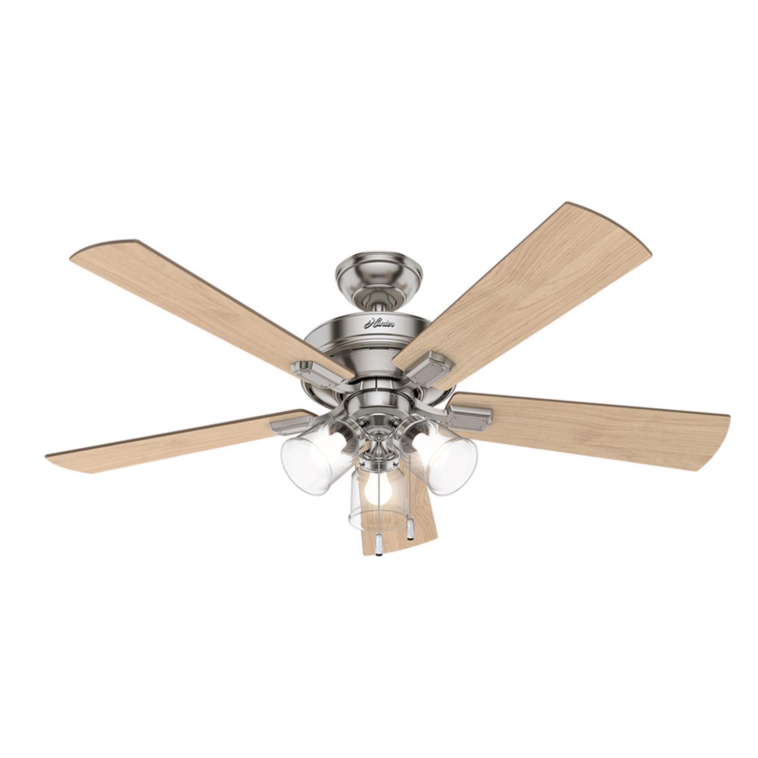 Photos - Fan Hunter Crestfield 52 in. Brushed Nickel LED Indoor Ceiling  54206 