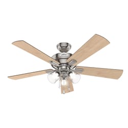 Hunter Crestfield 52 in. Brushed Nickel LED Indoor Ceiling Fan