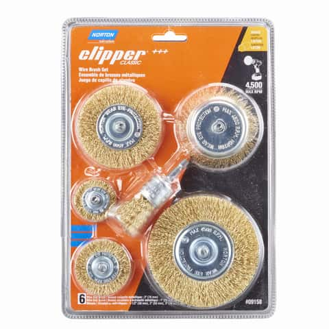 Norton Clipper 1 in. Wire Wheel Brush Brass 4500 rpm 6 pc - Ace