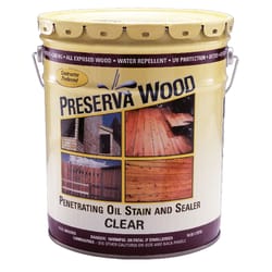 Preserva Wood Transparent Smooth Clear Oil-Based Oil Penetrating Wood Stain/Sealer 5 gal