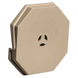 Builders Edge 7 in. H X 6.75 in. W X 1 in. L Prefinished Tan Vinyl Mounting Block